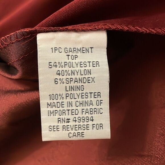 R&M Richards Maroon Red Cocktail Jacket Top Womens Size 12 Rhinestones NEW - Picture 9 of 12